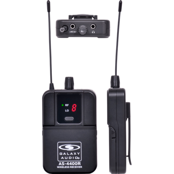 AS-4400 QUAD WIRELESS IN-EAR MONITOR SYSTEM W/ UHF FOUR 16 CH TRANSMITTERS IN A SINGLE RACK SPACE